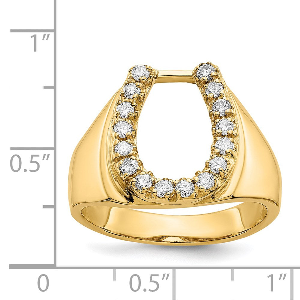 14K Yellow Gold VS Real Diamond men's ring