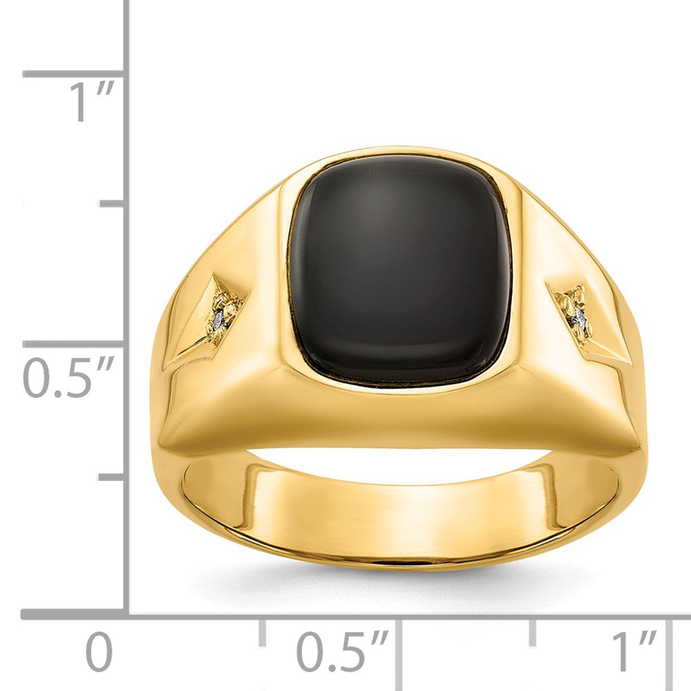 14K Yellow Gold A Real Diamond men's ring