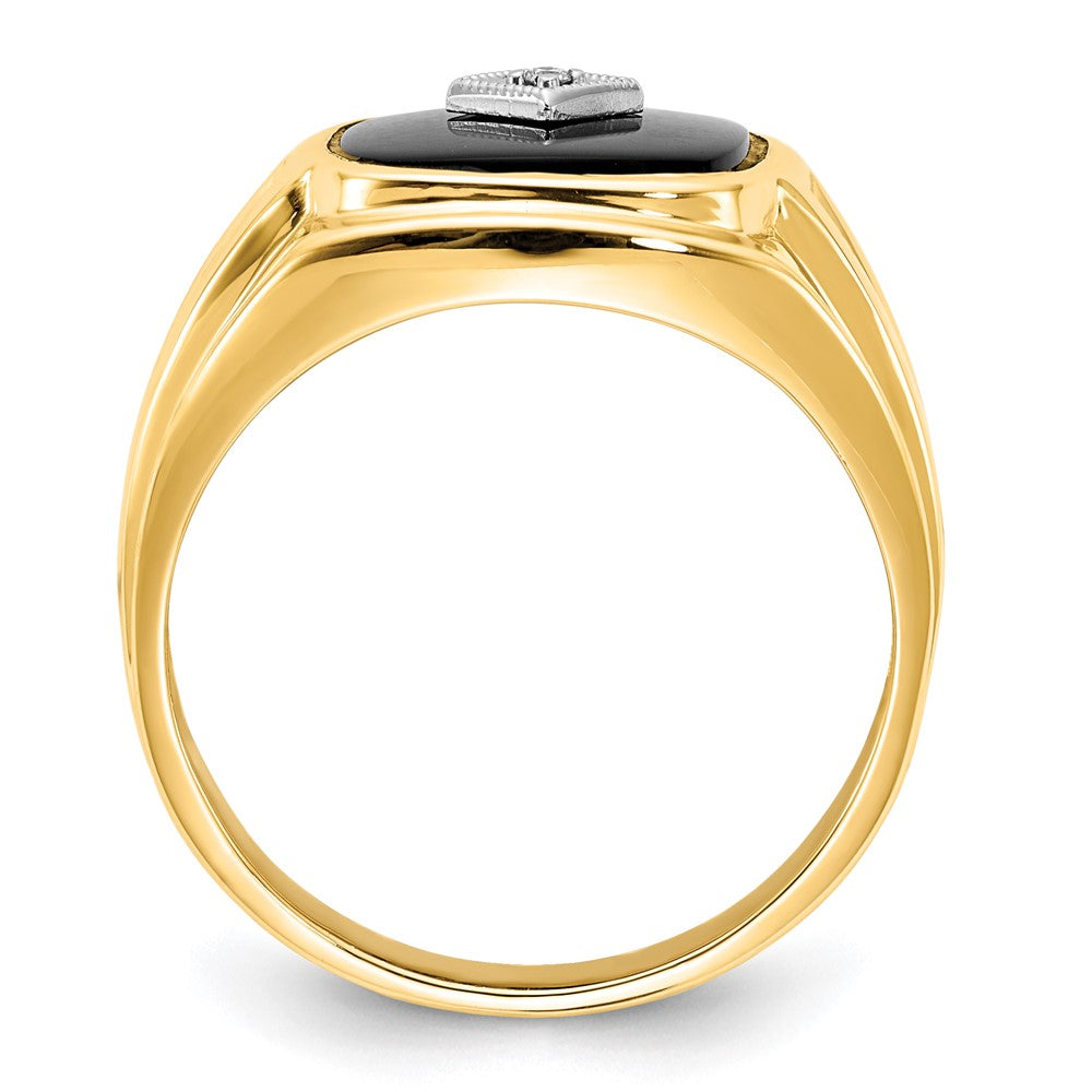 14K Yellow Gold VS Real Diamond men's ring