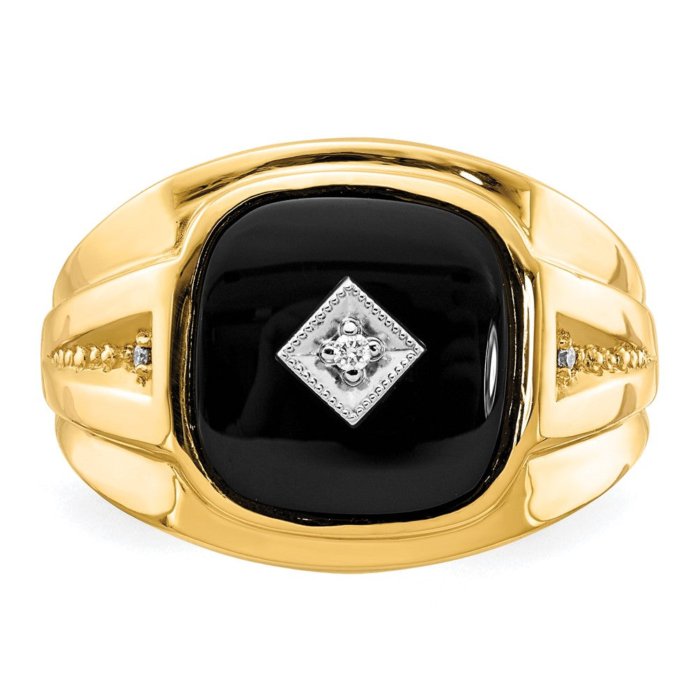 14K Yellow Gold VS Real Diamond men's ring