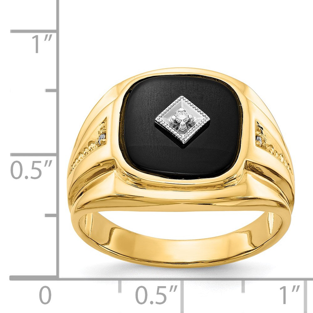 14K Yellow Gold VS Real Diamond men's ring