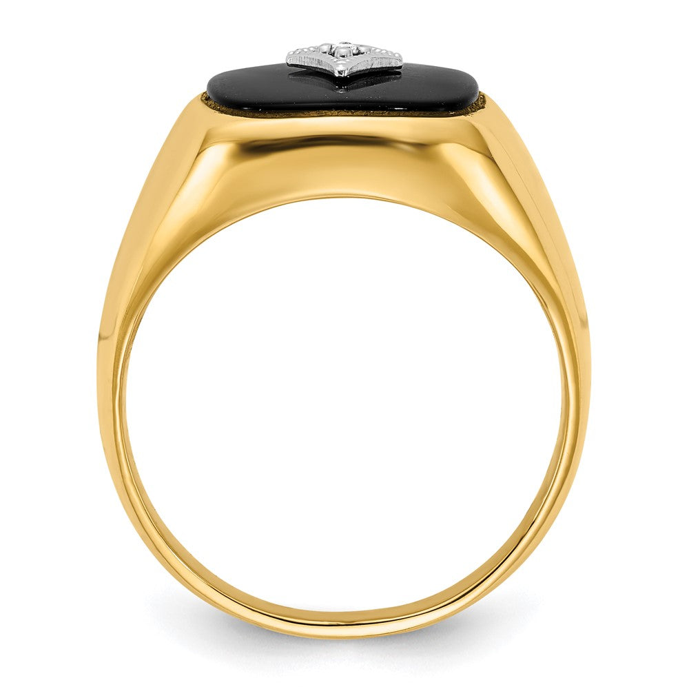 14K Yellow Gold VS Real Diamond men's ring