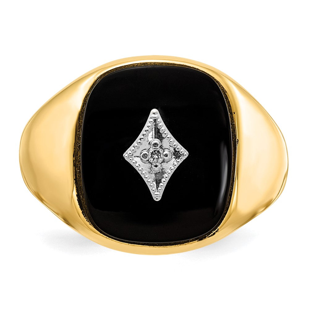 14K Yellow Gold VS Real Diamond men's ring