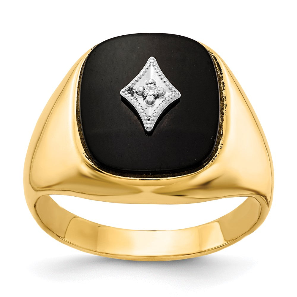 14K Yellow Gold VS Real Diamond men's ring