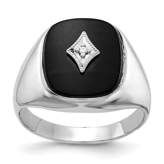 14k White Gold VS Real Diamond men's ring