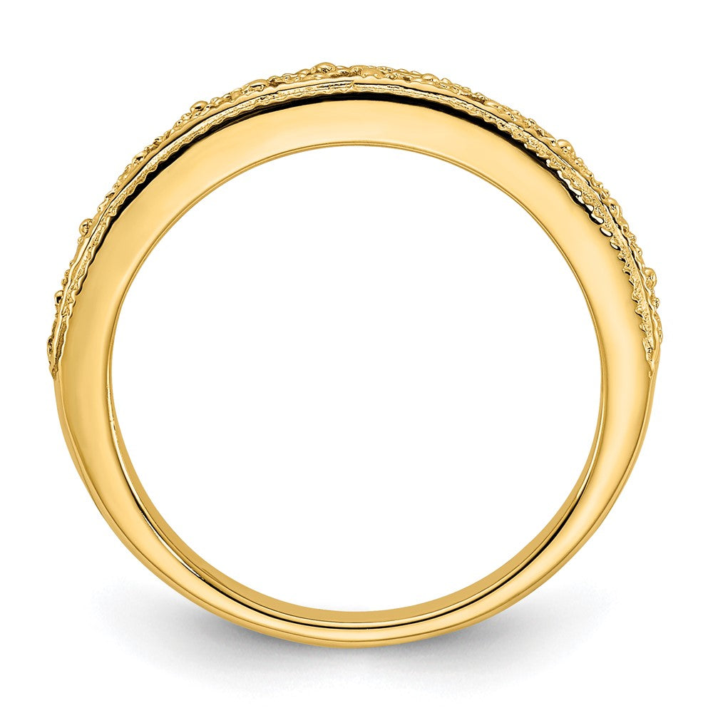 14K Yellow Gold Filigree Band