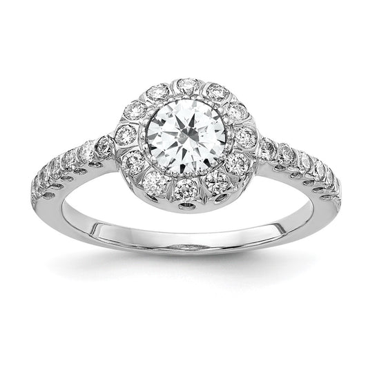 14k White Gold 5mm Cubic Zirconia A Real Diamond ring