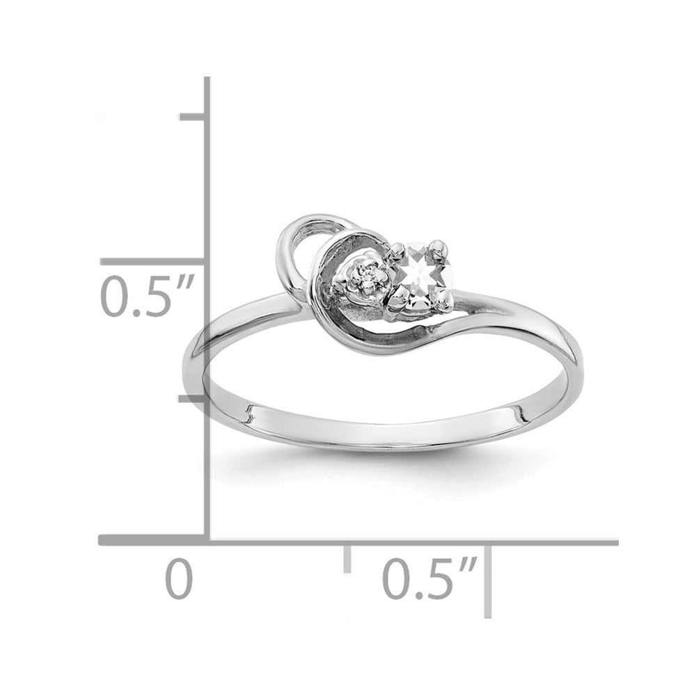 14k White Gold 3mm Cubic Zirconia AAA Real Diamond ring