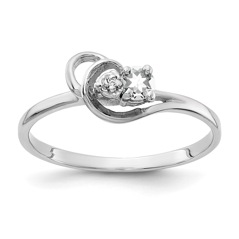 14k White Gold 3mm Cubic Zirconia AA Real Diamond ring