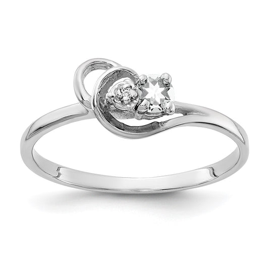 14k White Gold 3mm Cubic Zirconia VS Real Diamond ring