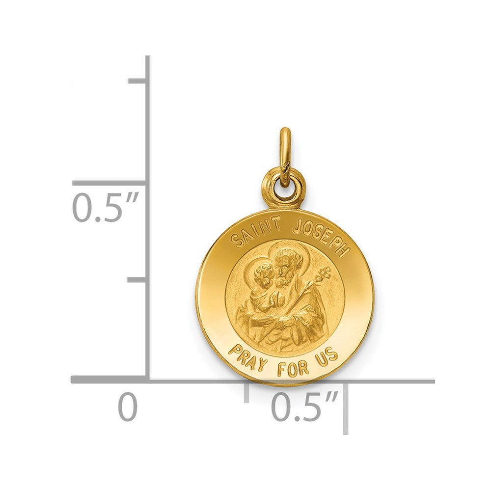 14k Yellow Gold Saint Joseph Medal Charm