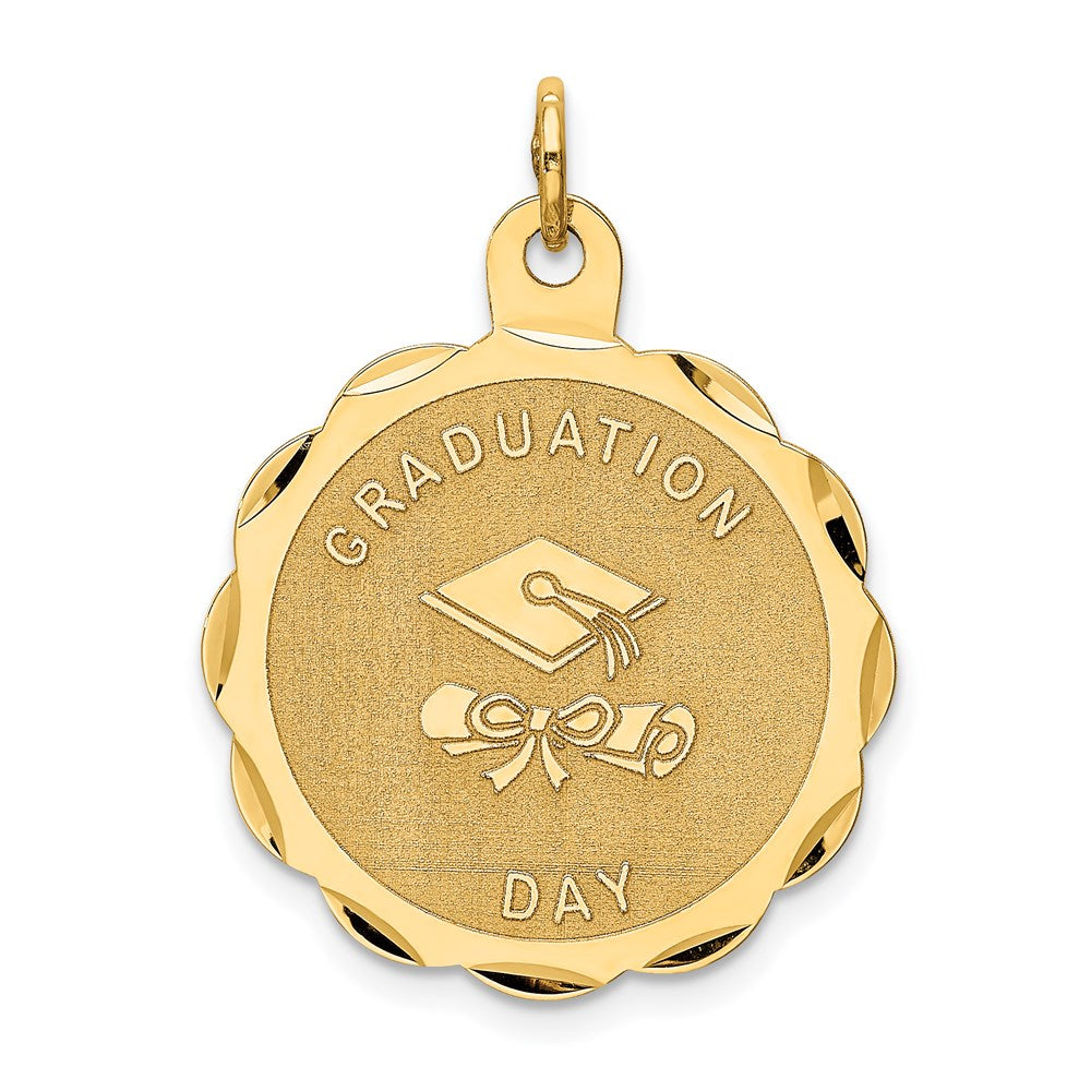 14k Yellow Gold GRADUATION DAY with Diploma Charm