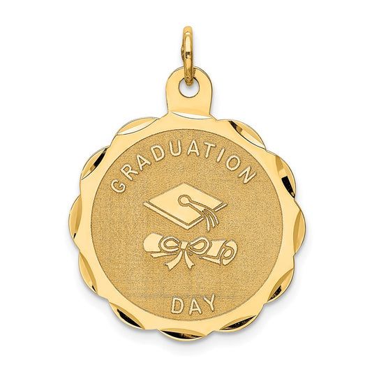 14k Yellow Gold GRADUATION DAY with Diploma Charm