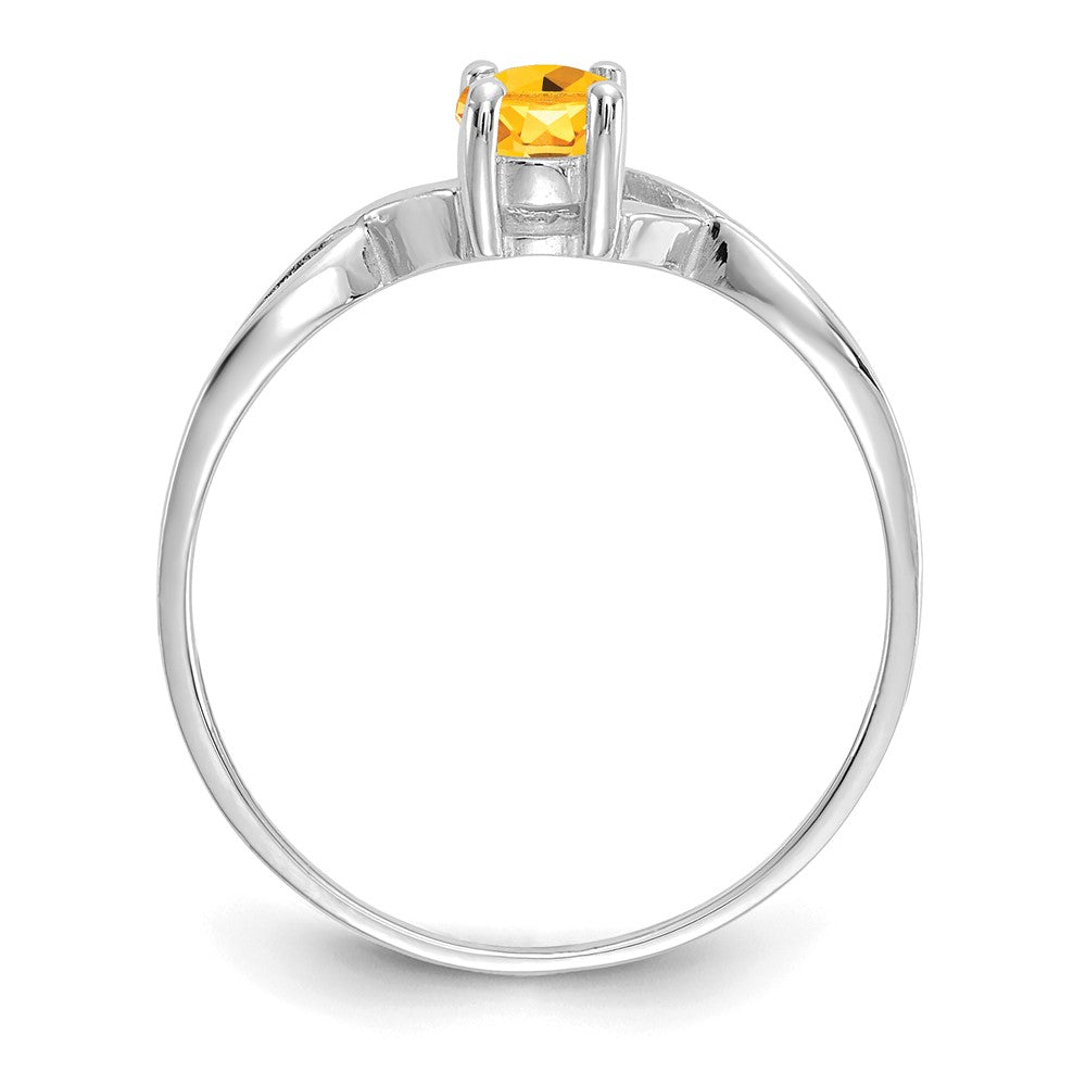 14k White Gold Citrine Birthstone Ring