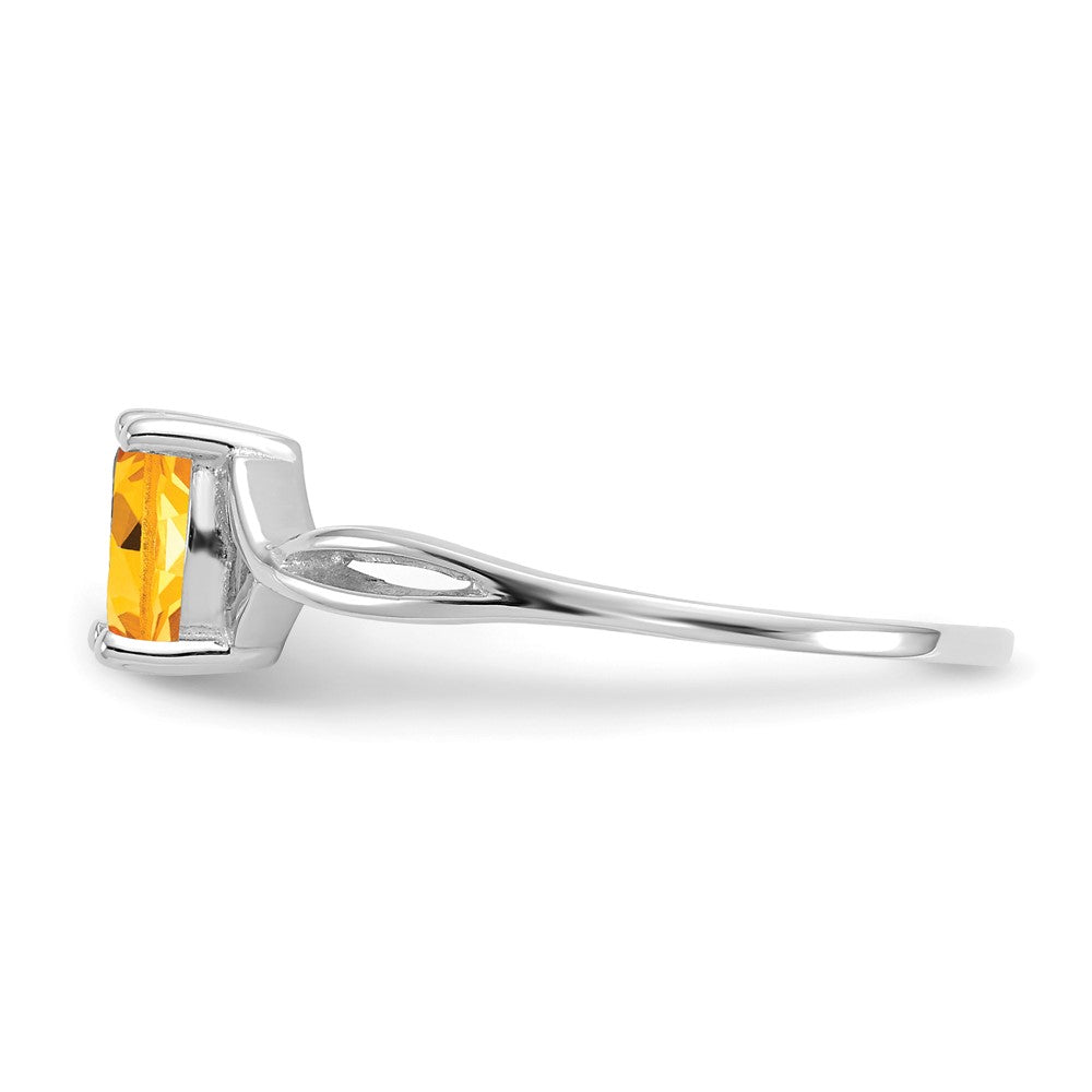 14k White Gold Citrine Birthstone Ring