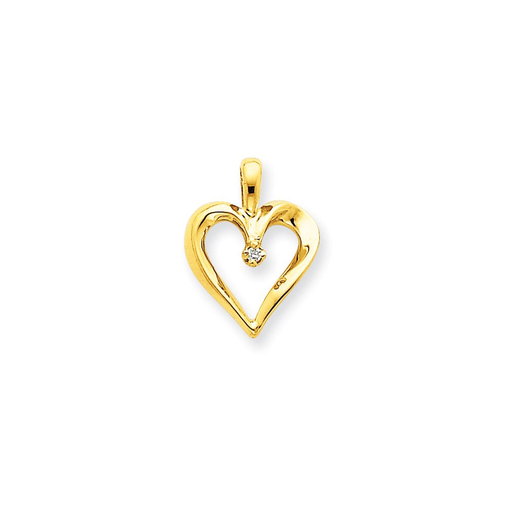 14k AAA Diamond Heart