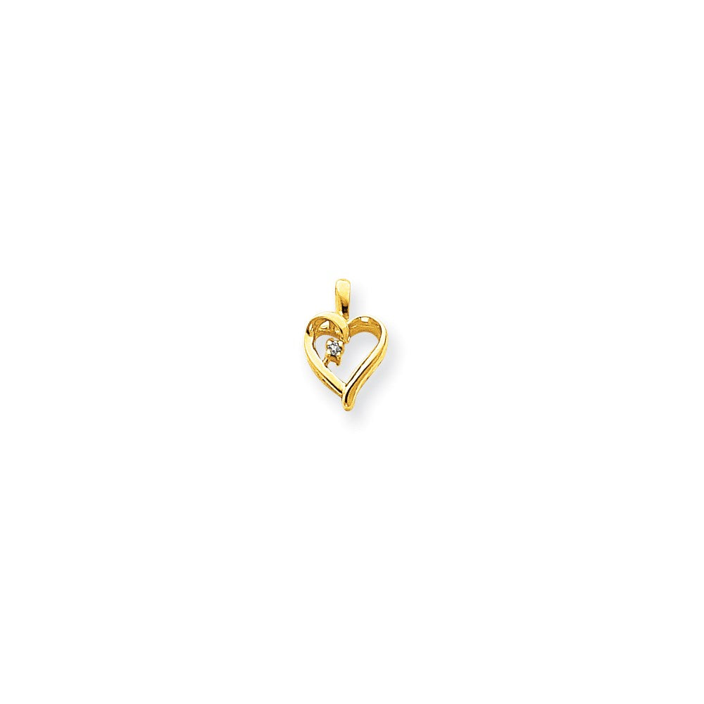 14k VS Diamond heart pendant