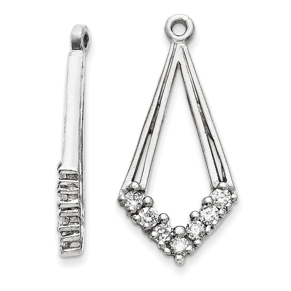 14k White Gold VS Diamond earring jacket