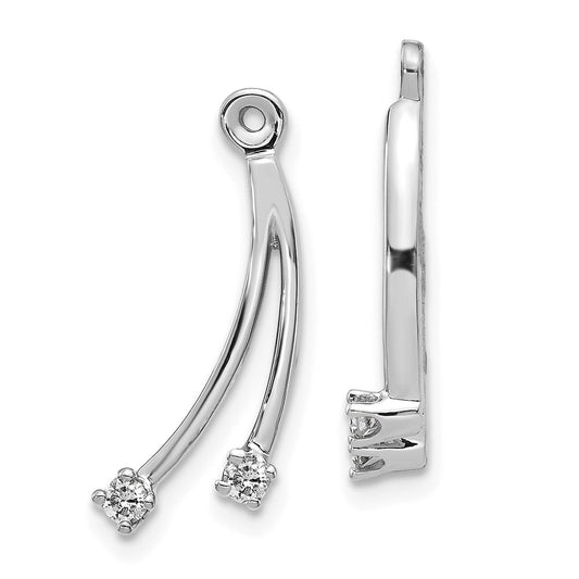 14k White Gold VS Diamond earring jacket