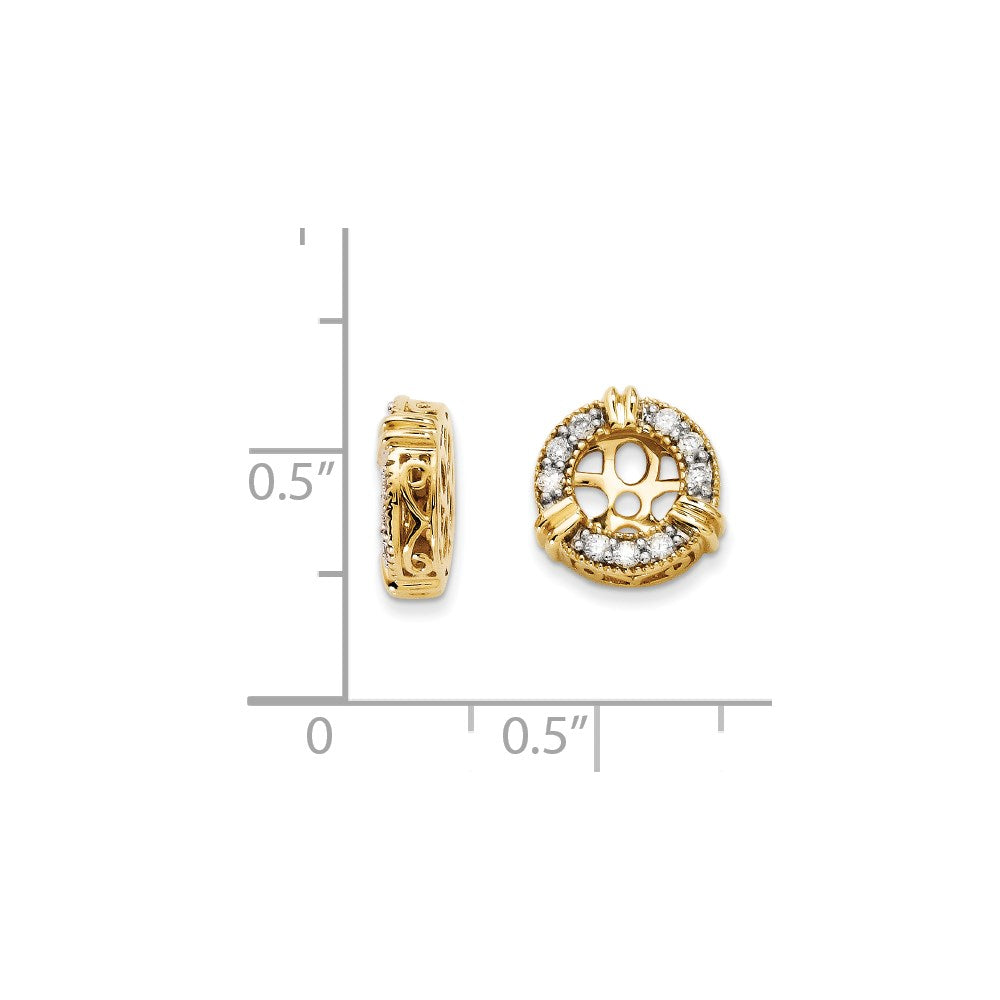 14K Gold Diamond Earring Jackets