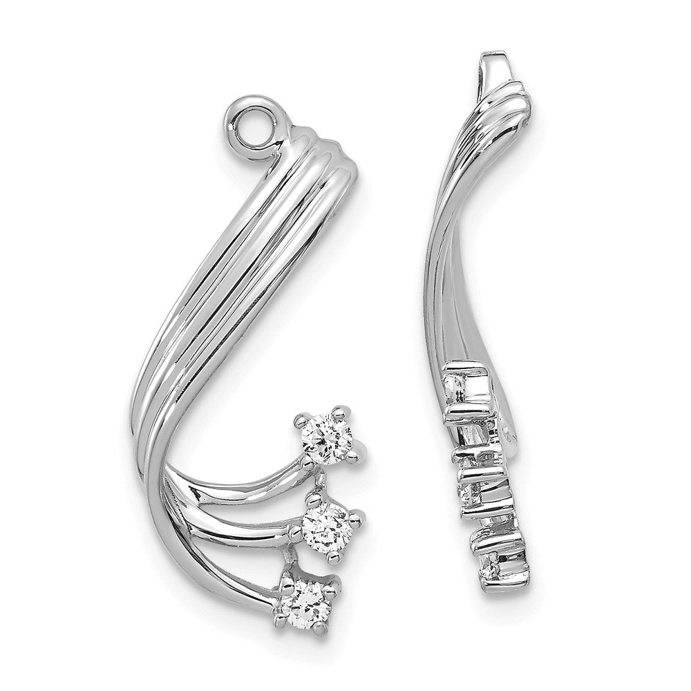 14k White Gold AA Diamond Earring Jacket