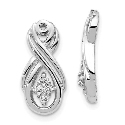 14k White Gold VS Infinity Diamond Earring Jacket