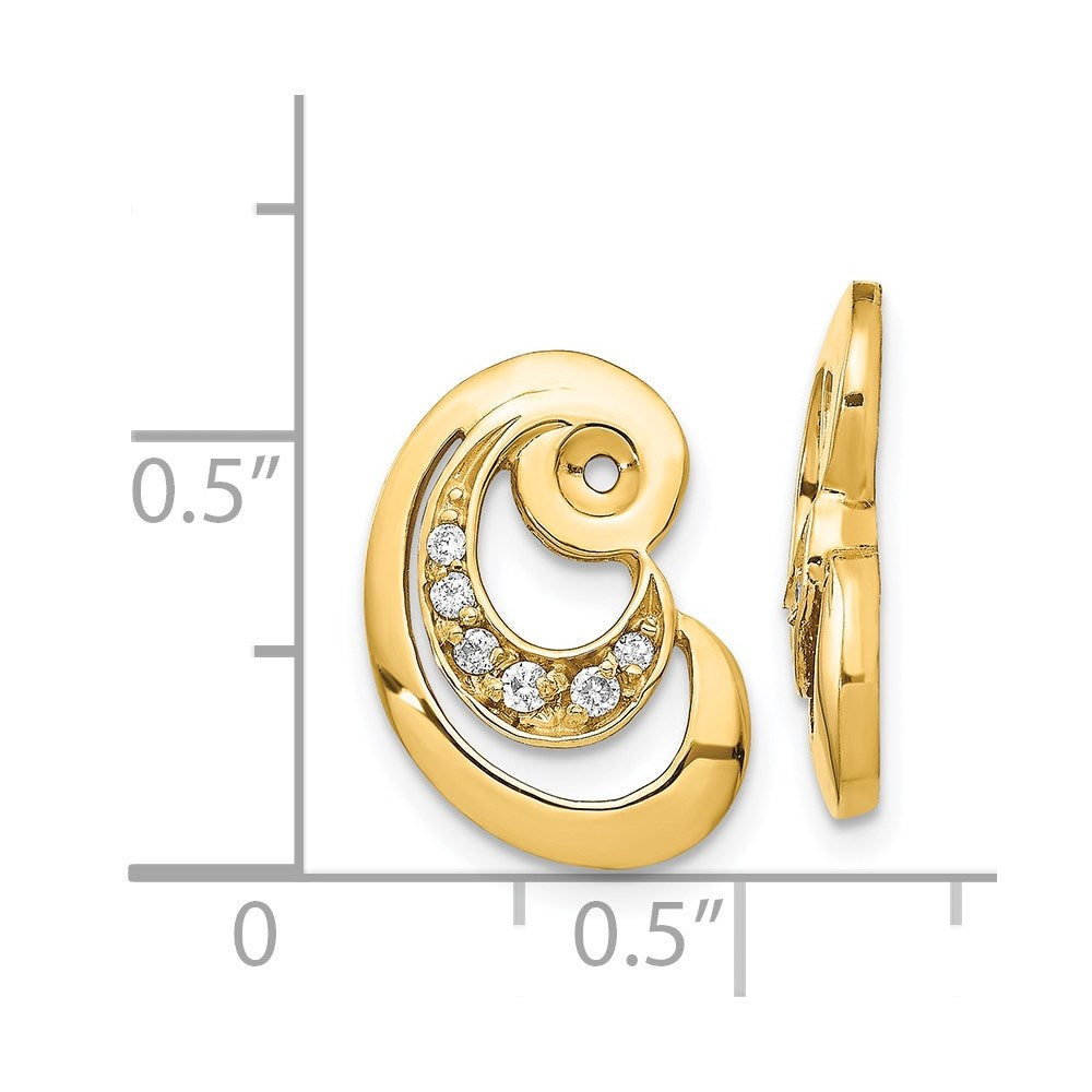 14k VS Fancy Curl Diamond Earring Jacket