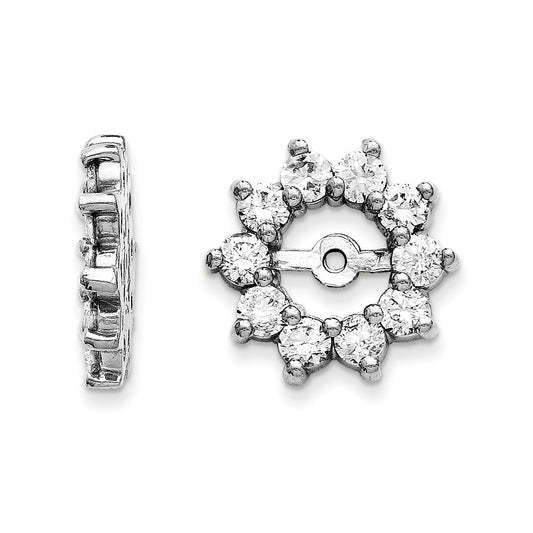 14k White Gold VS Fancy Diamond Earring Jacket