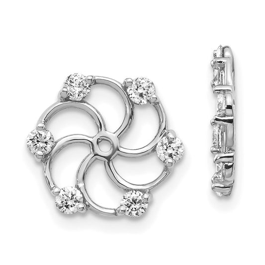 14k White Gold VS Diamond Earring Jacket