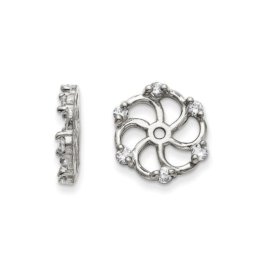 14k White Gold VS Diamond Earring Jacket