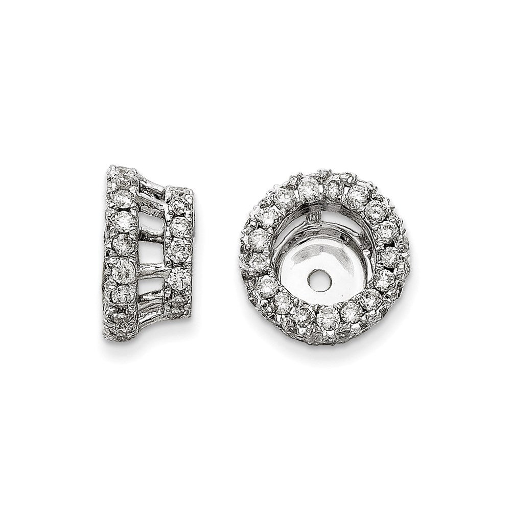 14K White Gold Diamond Earring Jacket