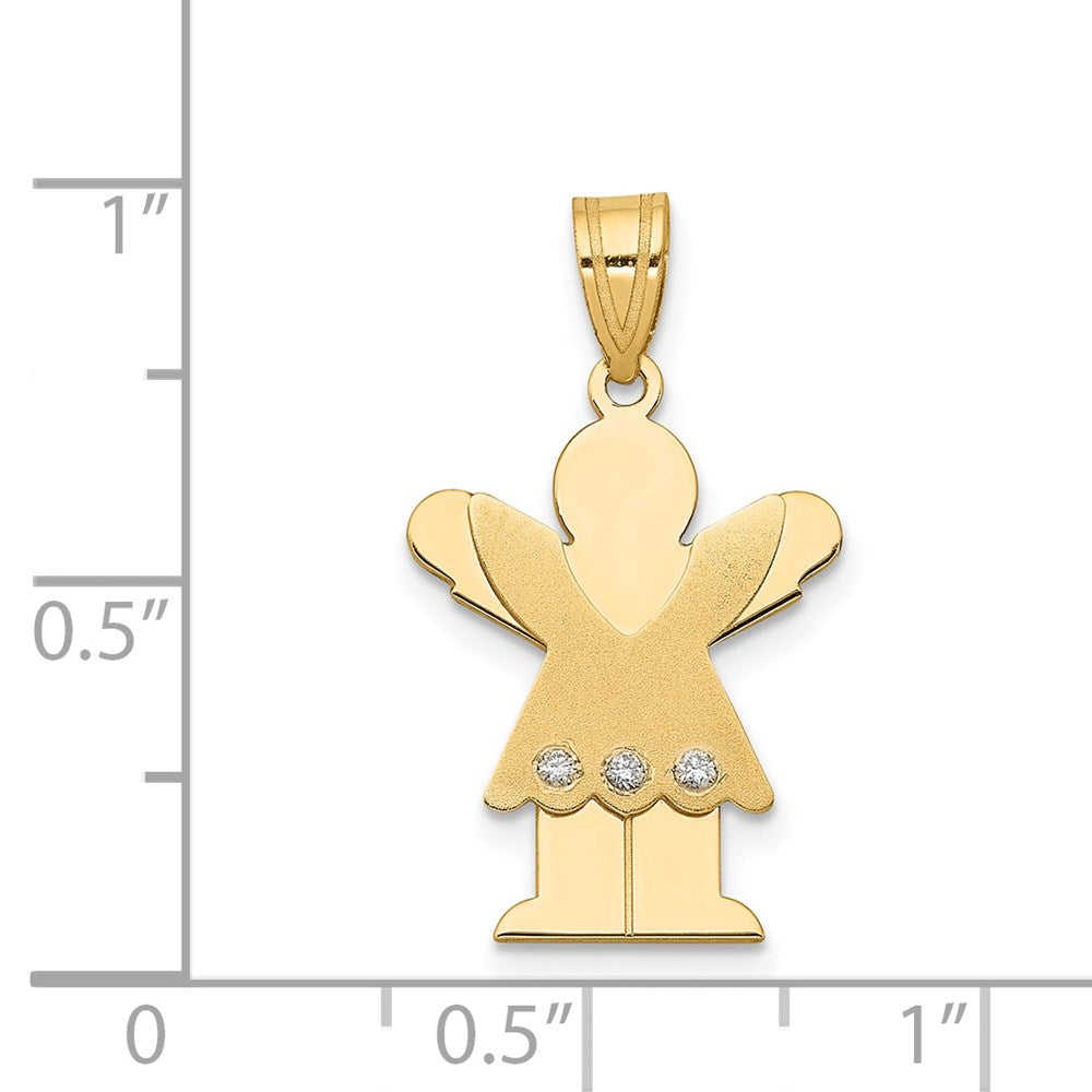 14k AA Diamond Kid Pendant