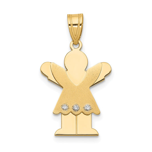 14k AA Diamond Kid Pendant