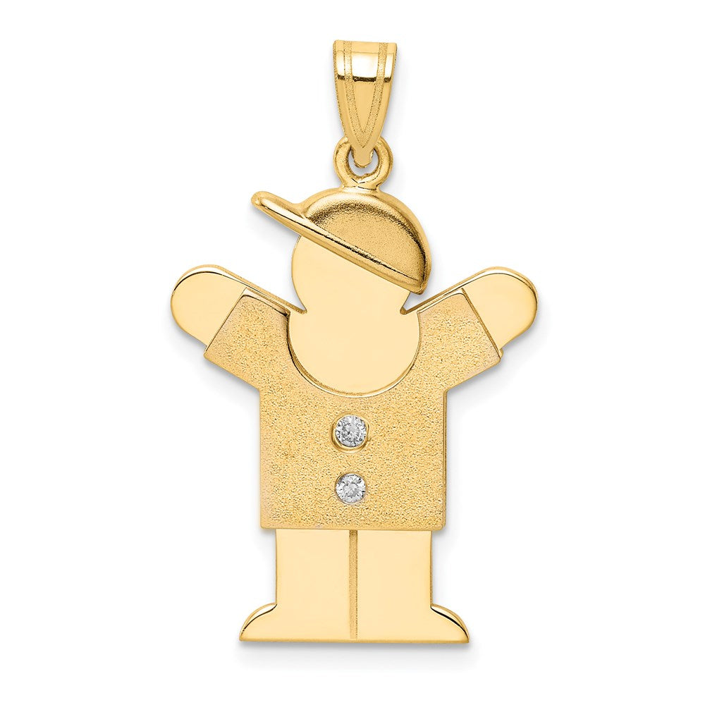 14k A Diamond kid pendant