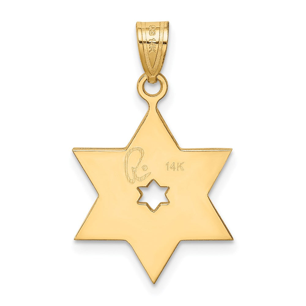 14k Two-tone Gold Two-tone Gold Star Of David Pendant