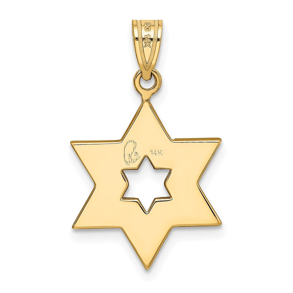 14k Two-tone Gold Two-tone Gold Star Of David Pendant