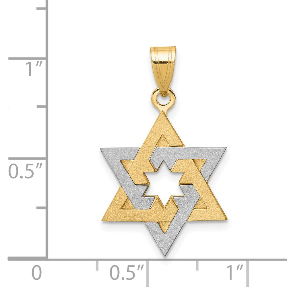 14k Two-tone Gold Two-tone Gold Star Of David Pendant