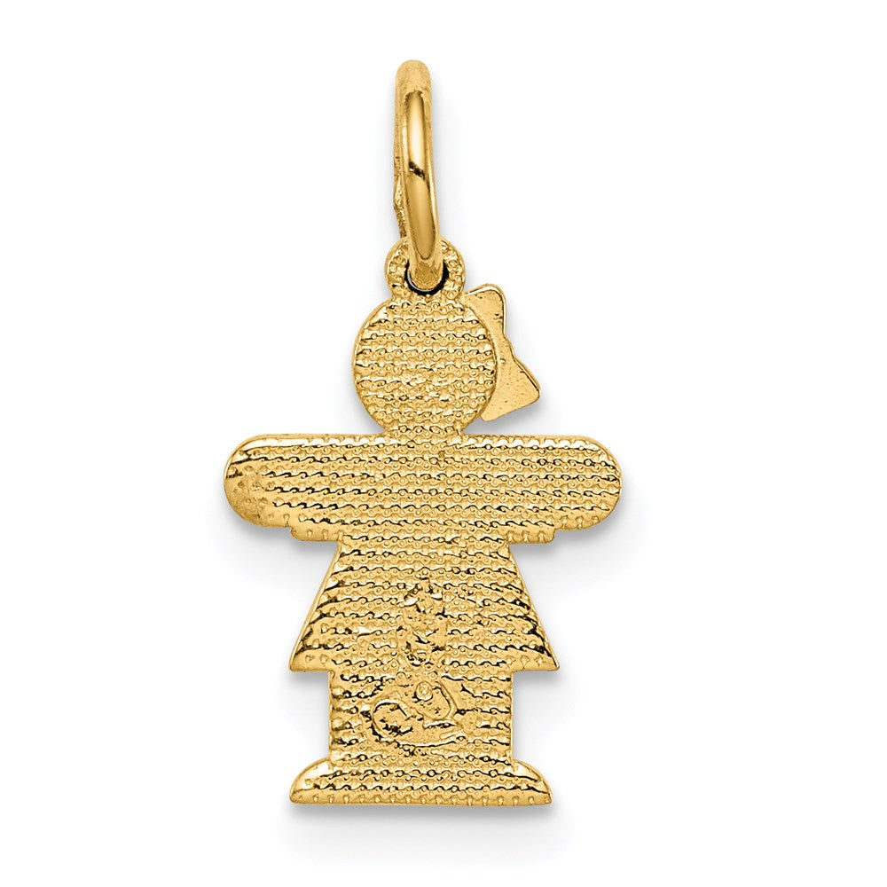 14k Yellow Gold Mini Girl Hugs Charm