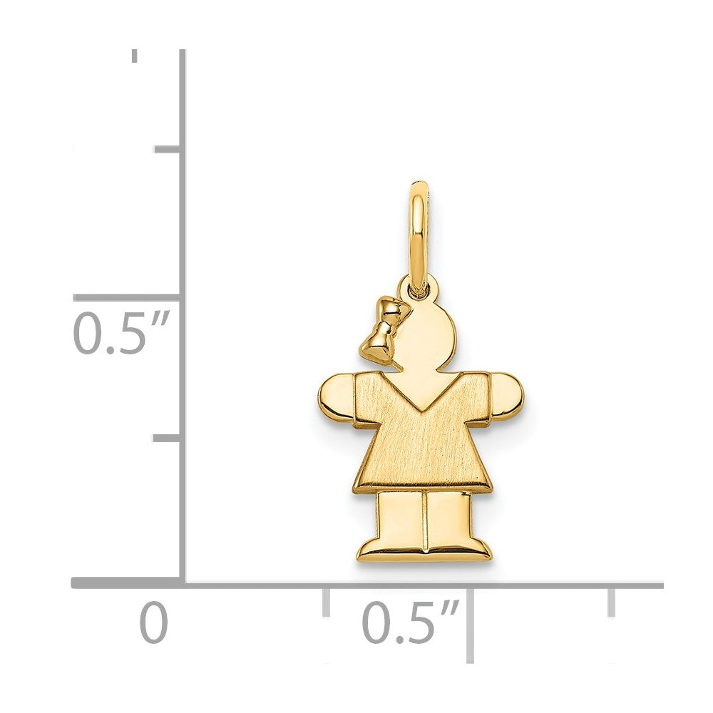 14k Yellow Gold Mini Girl Hugs Charm