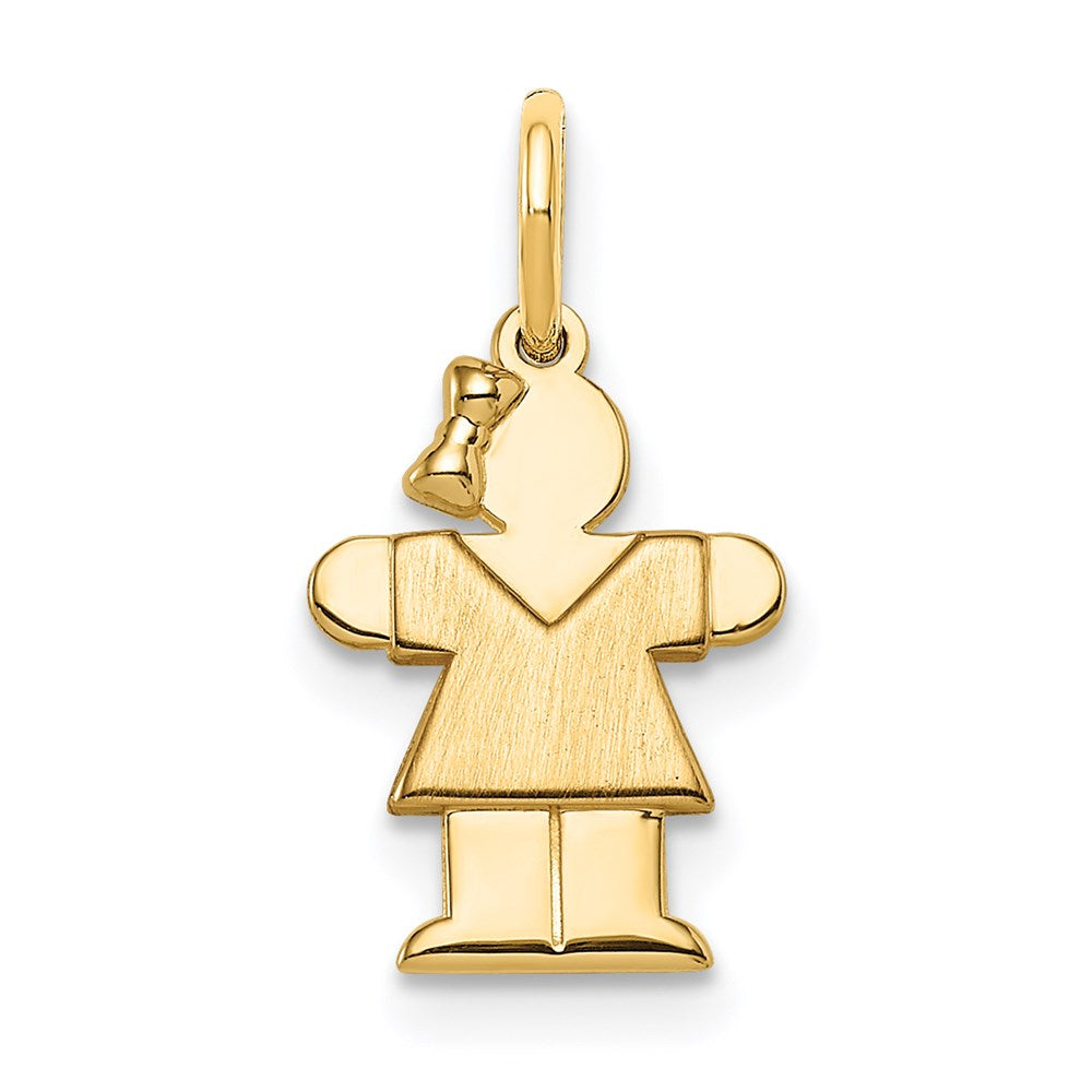 14k Yellow Gold Mini Girl Hugs Charm