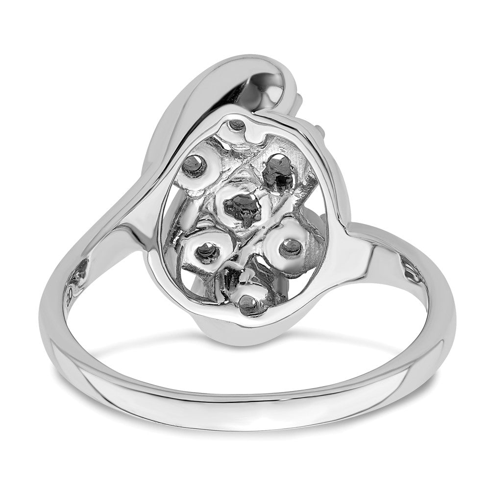 14K White Gold Synthetic Family jewelry ring