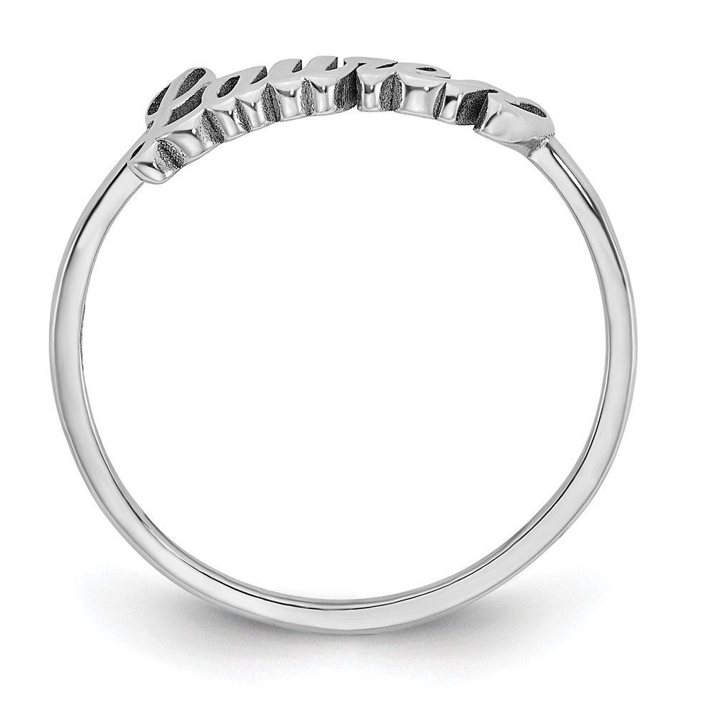 14K White Gold Polished Personalized Ring