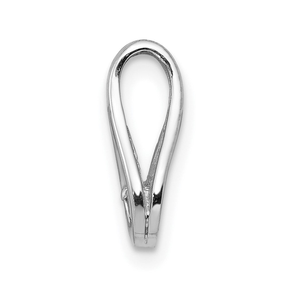 14k White Gold 2.8mm A Diamond Teardrop Shape Slide Pendant