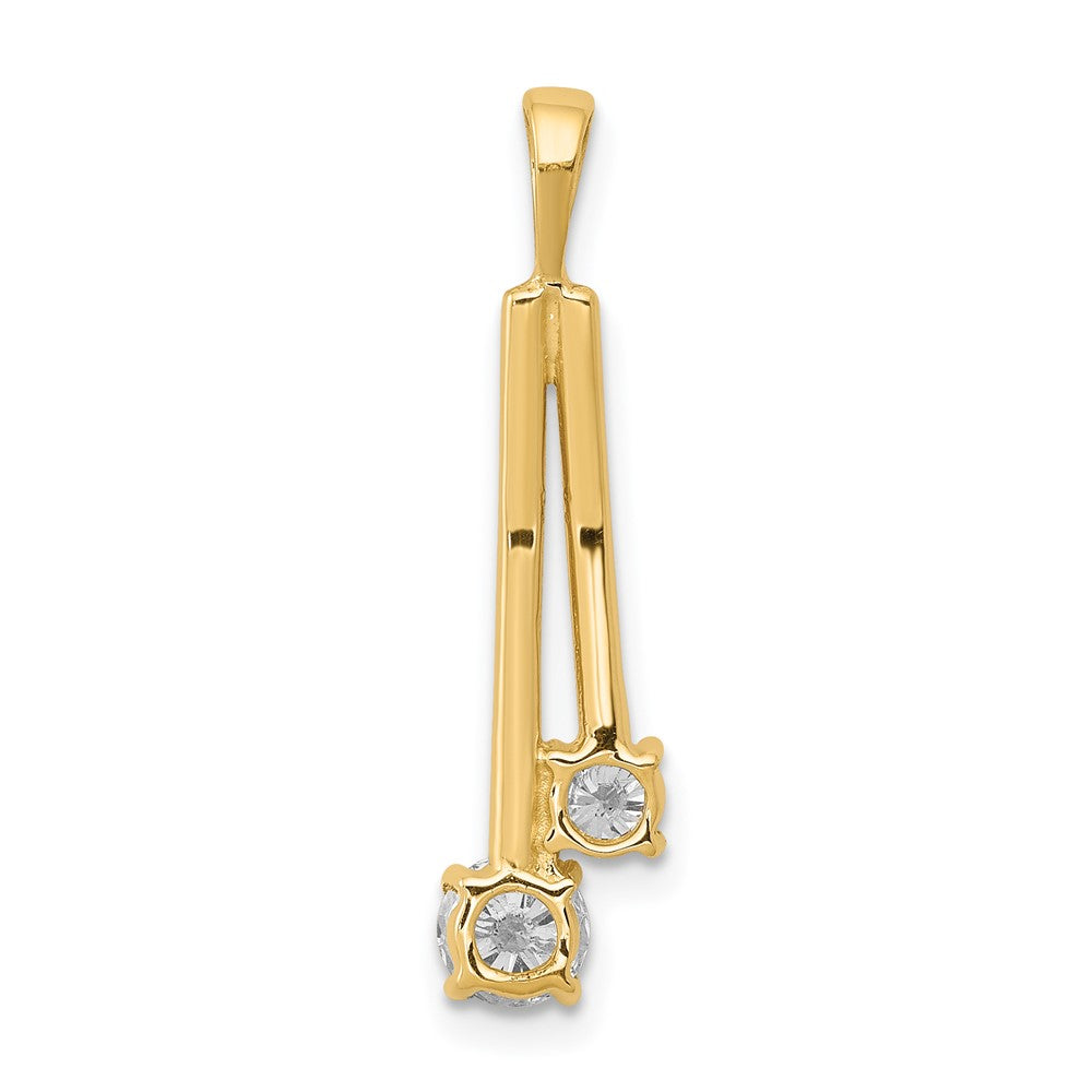 14k A Diamond Two Stone Pendant