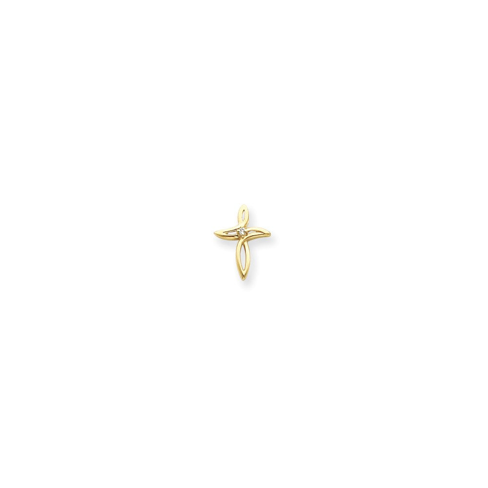 14k A Diamond cross pendant