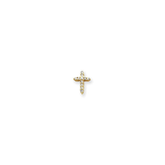 14k VS Diamond cross pendant