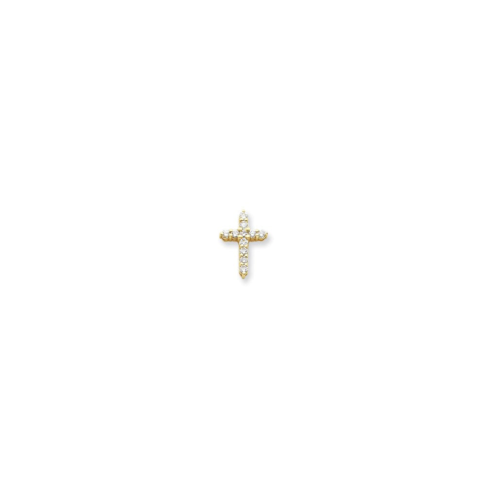 14k AAA Diamond cross pendant