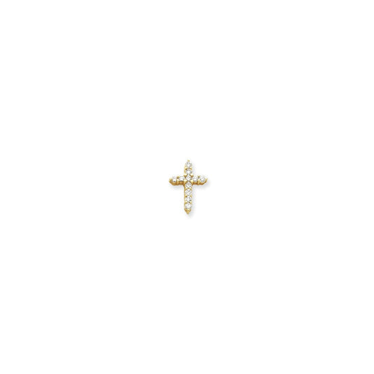 14k AAA Diamond cross pendant