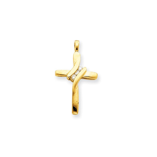 14k A Diamond Cross