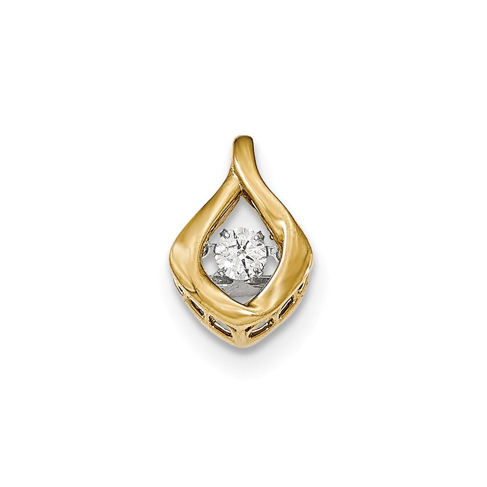 14K Yellow Gold Vibrant Real Diamond Pendant